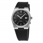 Tissot T-Classic PRX Powermatic 80 kummist rihmaga must sihverplaadi automaatne T137.407.17.051.00 100M meeste k&auml;ekell must
