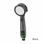 Intelligentne temperatuurin&auml;idik LED du&scaron;ipea k&otilde;rgsurve 4 režiimi reguleeritav vihmadu&scaron;&scaron; vett s&auml;&auml;stev vannitoatarvik must