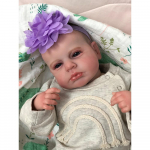 49CM LOULOU AWAKE Reborn Beebi Nukud 3D Nahaga Venovisual Nukud M&auml;nguasjad Full silicone vinyl doll