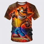 Crash Bandicoot 3D-printimine Laste suvemood vabaaja m&auml;ngu T-s&auml;rk Top multifilmi lastele &Uuml;markaelusega l&uuml;hikeste varrukatega T-s&auml;rk XXS
