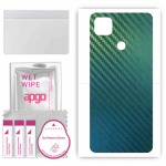 apgo Protective Skin Sticker for the back compatible with Xiaomi POCO C31, Wrap Film, Foil, Vinyl - Pattern Carbon Chameleon CAKA1