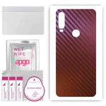 apgo skin sticker film foil vinyl for the BACK compatible with Alcatel 1S (2020), scratch-resistant, easy to install - Carbon Chameleon CAKA5
