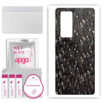 apgo Protective Skin Sticker for the back compatible with vivo X50 Pro Plus, Wrap Film, Foil, Vinyl - Pattern Carbon Black Pixel