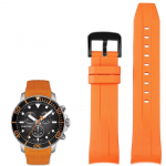 22mm Kummist Kellarihm Tissot 1853 Starfish Diving T120 jaoks Kaardus Otsaga Silikoonrihm T120417A Seeria K&auml;epael Meestele 22mm