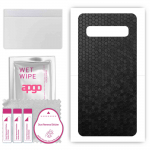 apgo Protective Skin Sticker for the back compatible with Samsung Galaxy S10 5G, Wrap Film, Foil, Vinyl - Pattern Black Honeycomb