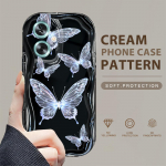 Armas koomiksimustriga kreemjas tekstuuriga korpus, lainelise servaga pehme silikoonkaanega telefoni&uuml;mbris OPPO Reno Realme jaoks OPPO A15 valge