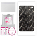 apgo Protective Skin Sticker for the back compatible with Amazon Fire HD 8 Plus (2020), Wrap Film, Foil, Vinyl - Pattern Carbon Black Pixel