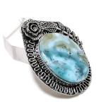 Natural Republic Larimar Gemstone 925 Sterling Silver Jewelry Pendant 1.89 i0z26
