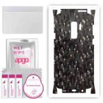 apgo Protective Skin Sticker for the back+sides compatible with Samsung Galaxy S9 Plus, Full Wrap Film, Foil, Vinyl - Pattern Carbon Black Pixel