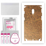 apgo Protective Skin Sticker for the back+sides compatible with OnePlus 6T ML, Full Wrap Film, Foil, Vinyl - Pattern Rusty Copper