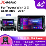 Androidi autoraadio Android Auto multimeedia Toyota Wish 2 jaoks 2009-2017 Carplay 4G 2din GPS autoraadio nr 2 din 6+128+AHD