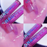 4 v&auml;rvi huulel&auml;ige, vesil&auml;ikega tekstuur, klaasitaoline l&auml;bipaistev huule&otilde;li, niisutav huulel&auml;ige, kihiline huulepulk huuleglasuur 04