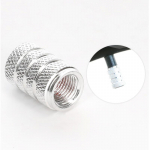 Jalgratta &uuml;mmargused rihveldatud klapikorgid m&auml;gijalgrataste alumiiniumist klapikorgid Maxi klapikorgid jalgrattas&otilde;iduvarustus punane