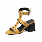 Suvine uus disain naiste Leopard Hollow lahedad saapad paksud kontsad segav&auml;rvi Chelsea saapad sandaalid t&uuml;drukutele naiste kingad 37