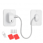 K&uuml;lmiku ukseluku komplekt v&otilde;tmetega Lapsekindel, t&ouml;&ouml;riistu pole vaja K&uuml;lmkapi turvalukk A valge