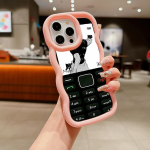 Macaron Big Wave pehme telefoni&uuml;mbris iPhone'ile 11 12 13 14 15 Samsung A14 A24 A53 A54 A55 Xiaomi Redmi Note 13 12C kate A46 naljakas retronupu disain for iPhone 6(6s)