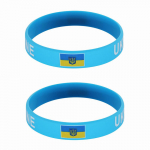 2tk Ukraina lipp Silikoonist k&auml;ev&otilde;rud Sport M&auml;ng Randmepaelad Rahvuslipud Randmepael meestele Naistele Motiveeriv kummipael Moeaksessuaarid Kingitused 2pcs