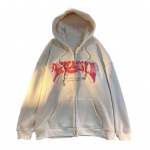 Pingutusn&ouml;&ouml;riga kapuutsiga kiri tikandiga tasku Paksud pikad varrukad Soe t&otilde;mblukk suletav Kardigan Preppy stiilis lahtine mantel M tumehall v&auml;rv