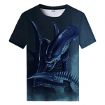 Suvine uus tulnuka kunst 3D prindiga T-s&auml;rk Meestele Riietus Igap&auml;evane vabaaja T-s&auml;rk Horror Alien Movie Graafiline Harajuku Topid T-s&auml;rgid L