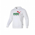 PUMA Kirjatr&uuml;ki Kapuutsiga Fliisvoodriga Vabaaja Spordi Pikkade Varrukatega Dressipluus Meeste Topid Valge 678413-02 XS
