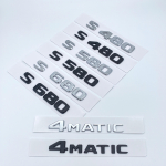 L&auml;ikiv Must H&otilde;bedane S480 S500 S560 S580 S600 ABS Embleem Mercedes Benz S W222 W223 Autok&uuml;lje Tagumine M&auml;rk Nimesilt Logo Kleebis 4matic h&otilde;be