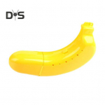 Banaanihoidja aukudega hoiukarp Toidukvaliteediga BPA-vaba korduvkasutatav, h&otilde;lpsasti puhastatav v&auml;lireisi banaanihoidja puuviljakaitse&uuml;mbris kollane