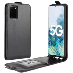 Samsung Galaxy S20 FE jaoks (4G/5G) / S20 Lite R64 Tekstuuriga &uuml;he vertikaalse klapiga nahast kaitse&uuml;mbris kaardipesade ja pildiraamiga(Valge) For Galaxy S20 FE must