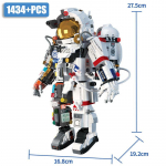 Linn MOC Mehaaniline Astronaut Mudel Mini Suurus Ehitusklotsid DIY Kokkupanek Kosmonaut Klotsid M&auml;nguasjad Lastele Kingitused Karbita