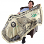 100 Dollar Bill Money &Uuml;lipehme tekk lastele T&auml;iskasvanutele Fliisist vooditekk ja diivan Soe udune tekk Hubane 70x100cm-XS