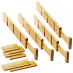 Bambusest sahtlivaheseinad koos siset&uuml;kkidega riiete jaoks K&ouml;&ouml;k reguleeritavad sahtlivaheseinad. 6 divider Long type