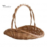 Rotangist korv k&auml;epidemega Aia korv Keskkonnas&otilde;bralik Hoolikas punumine Mitmek&uuml;lg Mitmeotstarbeline Punutud korv Pikniku Puuviljade hoiukorv L