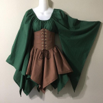 Halloweeni Cosplay Palee Victoria Keskaegne Vintage Haldja Elfi Kost&uuml;&uuml;m Naistele Printsess Sidemega J&otilde;ulud Lapit&ouml;&ouml; Peokleit J&otilde;ulud XS