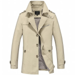 Kevadine ja s&uuml;gisene meeste vabaaja jope keskmise pikkusega tuulejakk, suures mantel M