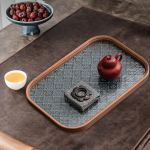 Reljeefne klaasist korraldajatops Vannitoa hoiustamine Restoran Traditsiooniline Hiina stiil Lauaplaat 34x25.5x2.5cm gray