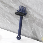 2in1 kammipuhastushari juukseharja puhastusvahend rehakammi sisseehitatud t&ouml;&ouml;riist Mini juuste mustuse eemaldaja juuksetolmu eemaldamiseks koduses salongis kasutamiseks hall v&auml;rv