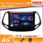 Autoraadio Jeep Compass 2 MP jaoks 2017-2019 Juhtmevaba CarPlay Android Auto Qualcomm Autostereo Multimeediam&auml;ngija DSP 48EQ 8 core 4GB+64GB
