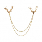 Meeste rev&auml;&auml;rin&otilde;el Sarvkaunistused Topeltketid Libisemisvastane Kleit Poleeritud &Uuml;likond Mantel krae Pin Mantel Pross T&auml;iskasvanute riided M&uuml;tsid Kotid Ehted kuldne