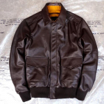 Meeste ehtsast nahast jakk Military Pilot jakid Air Force Flight A2 jope must pruun 100% vasikanahast mantel veisenahast riided XXXXL