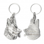 German Shepherd Dog, Alsatian Wolf Dog - Silver-plated dog pendant, handbag decoration, backpack pendant by Art-Dog brand