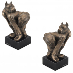 American Staffordshire Terrier, Amstaff IV - Dog statue, bust on stone base, sculpture, trophy for dog show by Art-Dog brand