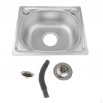 Drop in Kitchen Sink Set Single Bowl Fast Drainage with Drain Hole Basin