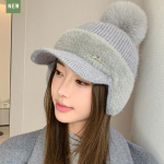 Korea multikas t&uuml;druku kassi k&otilde;rvad (Aurutatud kassik&otilde;rva kujuga leib) Naised kuduvad m&uuml;tsid Armas vabaaja villane m&uuml;ts Palus k&otilde;rvakaitse, soe m&uuml;ts