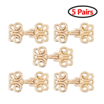 5 Paari riided Mantel Cape Pank Kinnitused Dekoratiivne keerislill Hiina s&otilde;lm n&ouml;&ouml;biga kardigan klamber 5 Pairs