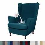 Veekindel tiibtooli kate 2-osaline veniv spandex kangast tiibtooli kate Elastse p&otilde;hjaga tugitooli kate elutoa magamistuppa W33xD36xH45inch