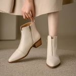 Krazing Pot T&auml;isteranahast S&uuml;gis Talvised Kingad Keskmise Kontsaga Chelsea Saapad &Uuml;mar Nina Hoiavad Soojas T&otilde;mblukuga Pahkluusaapad 37 beež