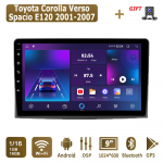 Android Carplay autoraadio Toyota Corolla Verso Spacio E120 2001-2007 multimeediumipleieri peakomplekti stereo GPS-navigatsioon BT WIFI 2+32GB 1+16GB