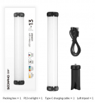 Soonpho P13 RGB LED Video Valgustuspulk Statiiviga 2500K-8500K CRI 95+ Fotostuudio K&auml;eshoitav Toruvalgusti Foto Stuudio jaoks