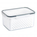 850/1750/3300 ML Kodune Crisper Box drenaažikorviga L&auml;bipaistev Hea tihend Lekkekindel pandla lukk Virnastatav paksendatud toidukvaliteediga materjal taimne S