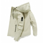 Kevadine ja s&uuml;gisene meeste vabaaja v&auml;lik&auml;mping Meeste lukuga kapuuts Tuulekindel jope Meeste sportlik t&ouml;&ouml;jope L khaki