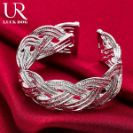 925 h&otilde;bedane 27 mm p&otilde;imitud v&otilde;rgust k&auml;ev&otilde;ru Moodsad pulmaehted 60MM